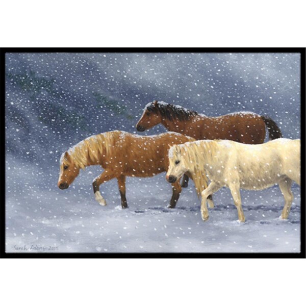 Carolines Treasures Seeking Shelter Horses Indoor or Outdoor Mat- 18 x 27 ASA2197MAT - main